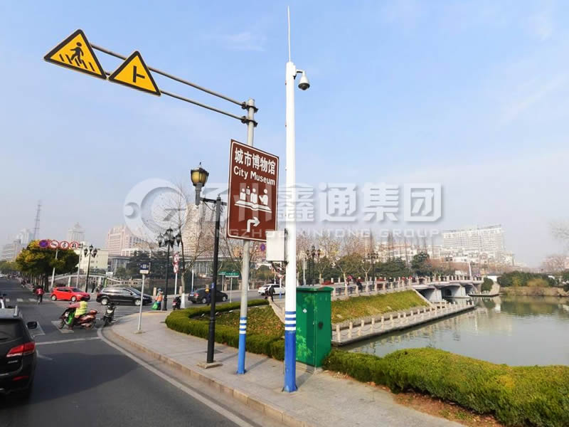 DJG-017，電子警察桿，監(jiān)控球機立桿