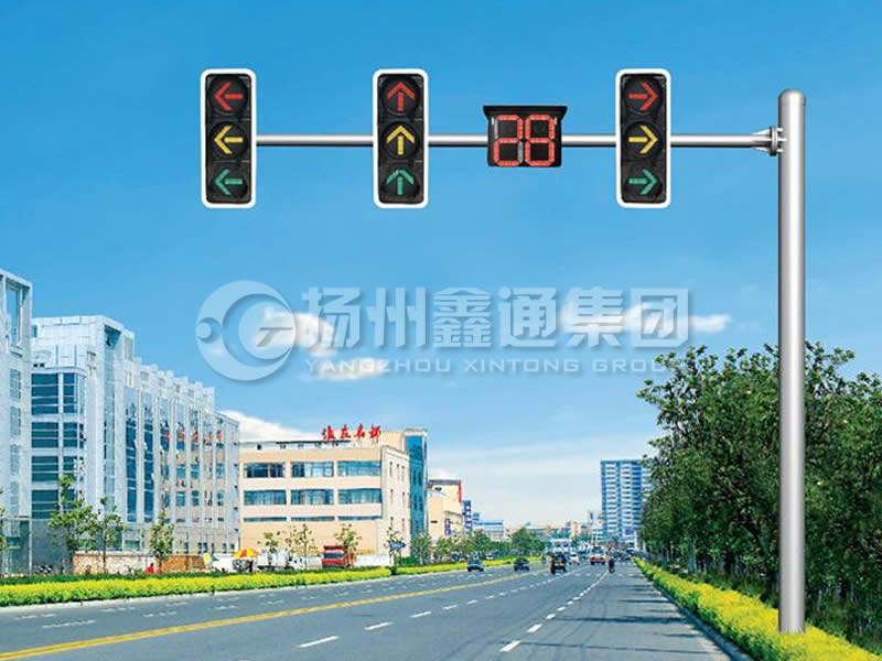 XHDG-012，L型等徑單臂信號(hào)燈桿